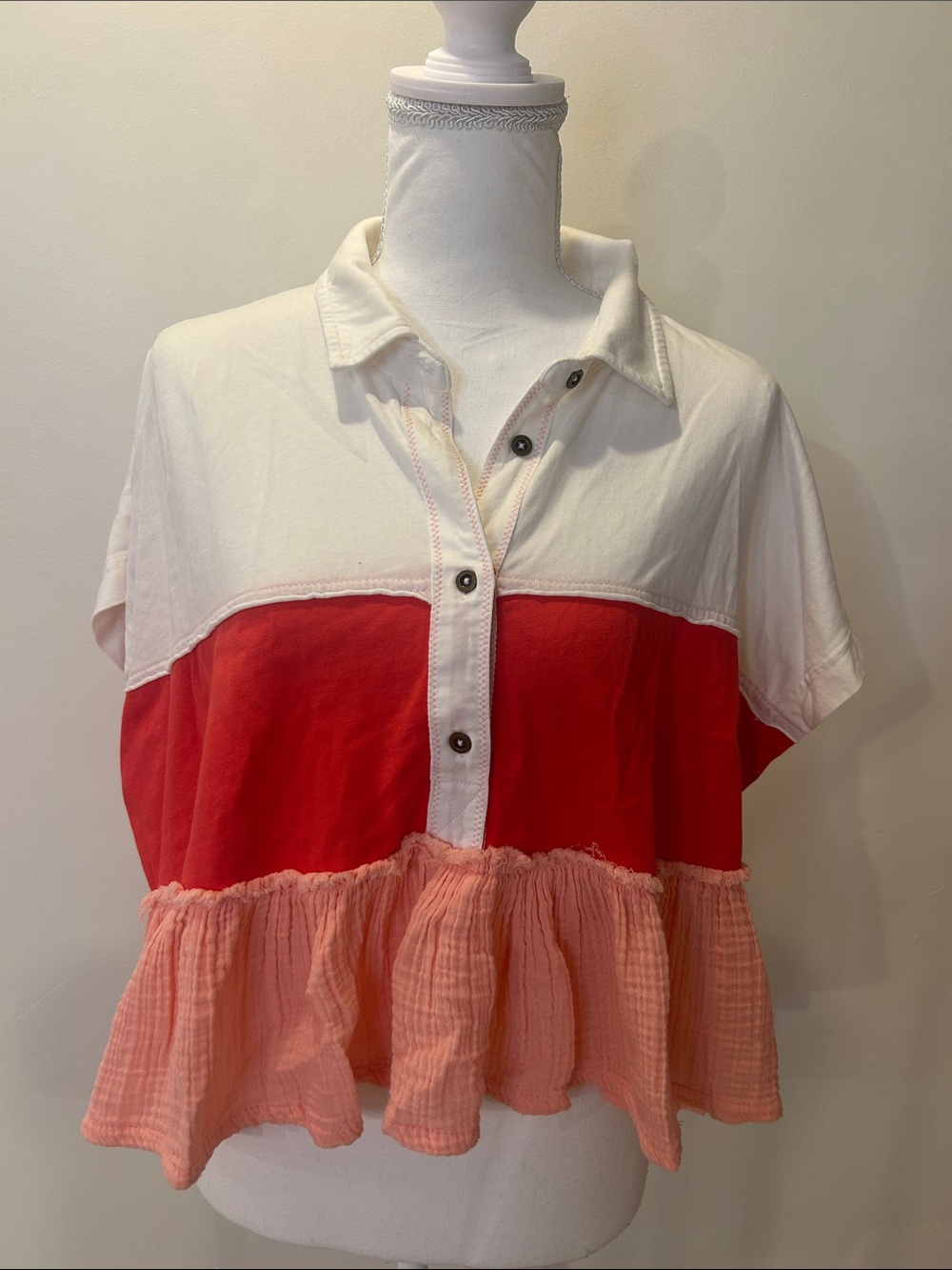 Pilcro Upcharged polo Shirt from Anthropologie Sz M
